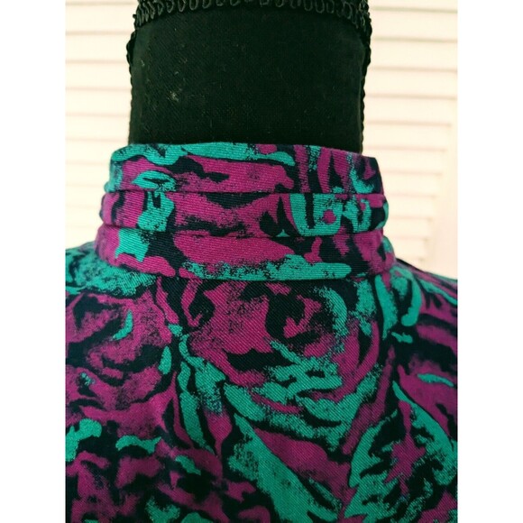 VTG Pendleton Country Sophisticates Blouse Women Sz 14P MultiFloral Cottagecore - Picture 3 of 16